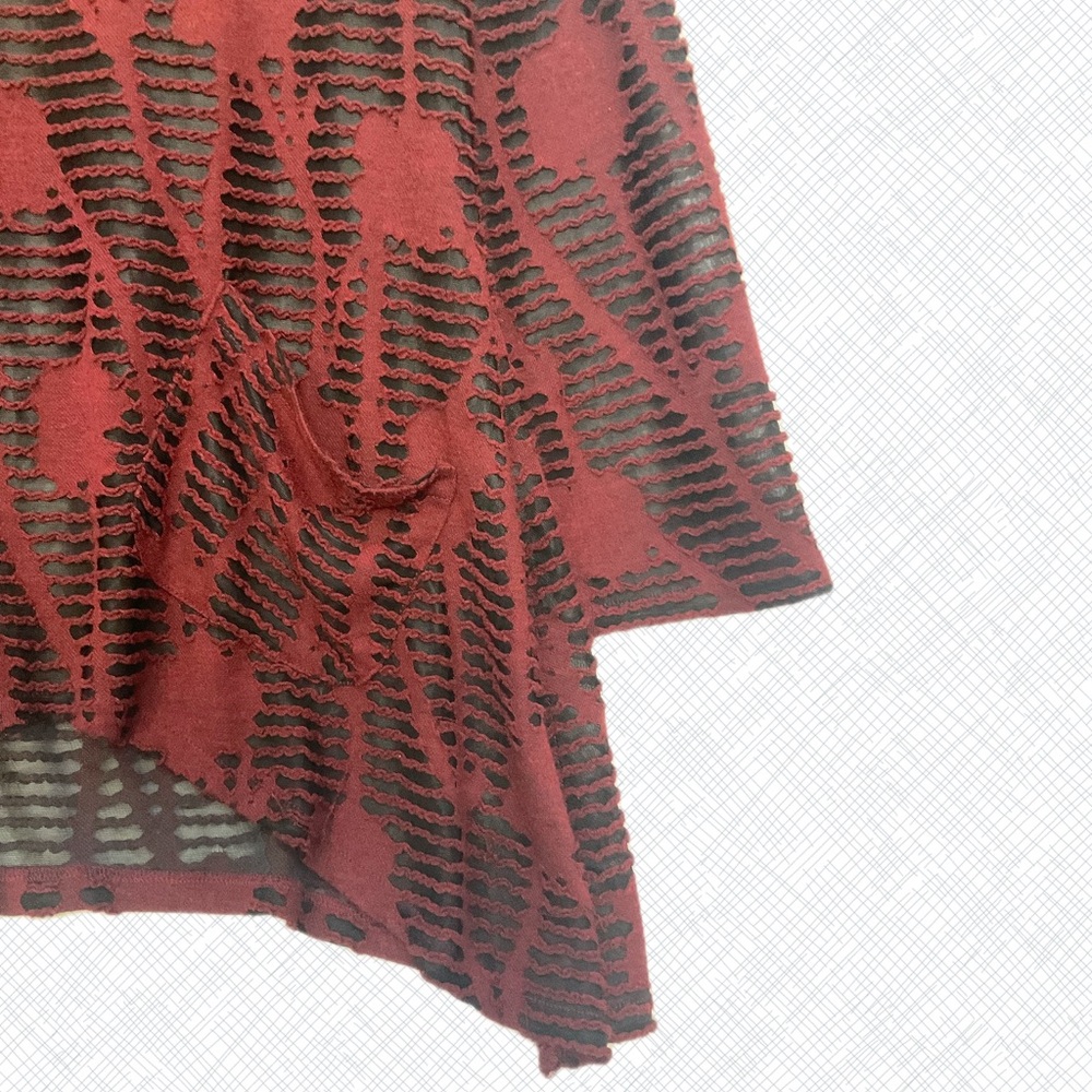 💙 Pleats Collection by PingImports, inc Cowl Neck Cutout Tunic EUC 22" p2p - Picture 3 of 4